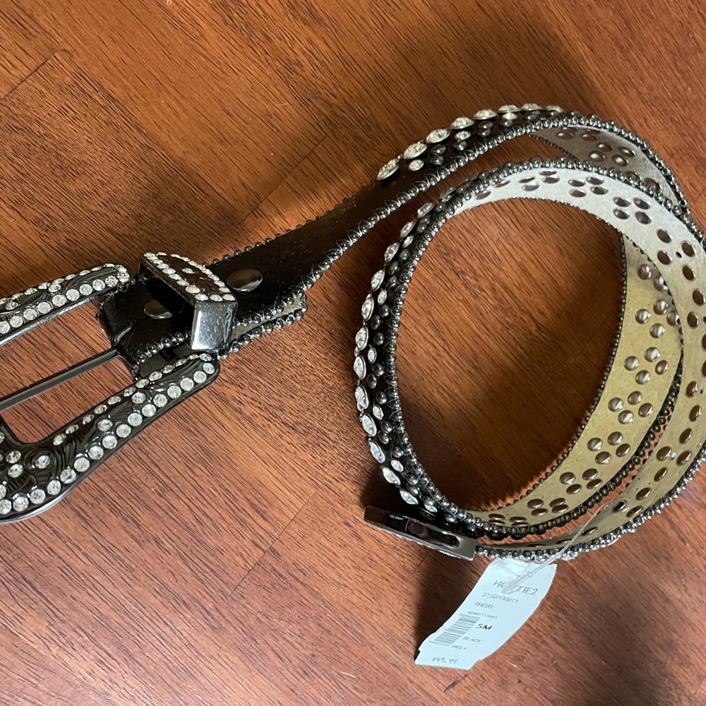 Black Bling Belt